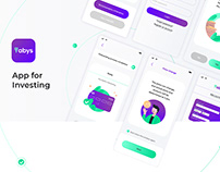 Tabys. Application for investment. UI, illustrations