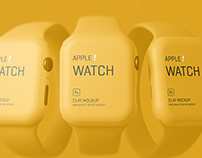 Free Apple Watch Minimal Clay Mockup