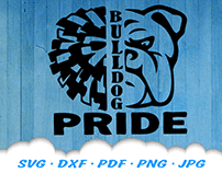 Bulldog Pride Team Mascot SVG Cut Files