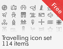 Free Travelling icon set