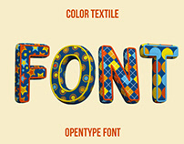 Color Textile Font