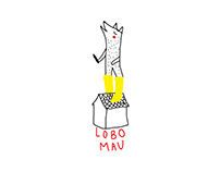 Logo Artístico - Papelaria Lobo Mau