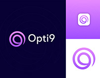 Opti9 Logo Design - Branding Identity Logo - Technology