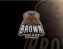Brown Bear Esport Logo Template