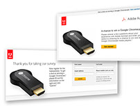 Email and landing page to promote Adobe survey