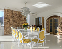 Italy Classic wall panels in dining room