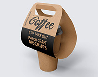 Coffee Cup Take Out Paper Craft Mockups