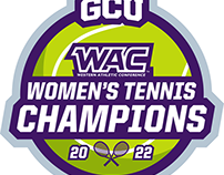 GCU Athletics Women's Tennis WAC Champions Logo 2022