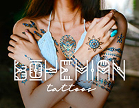 Flash tattoos in bohemian style