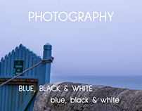 BLUE, BLACK & WHITE
