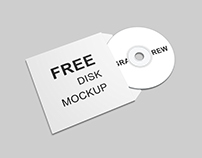 Free Disk Mockup