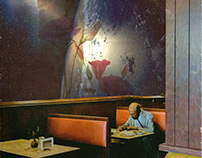 Digital collage art - Restaurant view