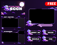 FREE Pixel Ghost Stream Overlay Pack