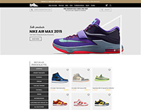 Shoes selling website with wireframe & design