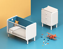 DIN DON baby furniture, Foppapedretti, Italy