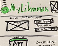LoFi Prototype of the MyLibrairan BookClub Landing Page