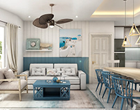 Thiết kế căn hộ Santorini Apartment