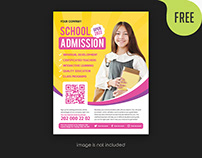 Free School Admission Flyer PSD Template