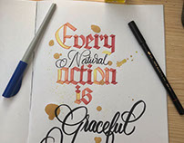 Brush pen and Calligraphy work