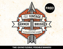 FREE - Vintage Banner Brushes