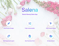 salona Beauty App Design In XD and Sketch