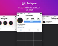 FREE | Instagram Feed & Profile Layout UI – 2017