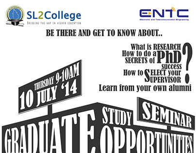 Poster design for SL2College University seminar 2014