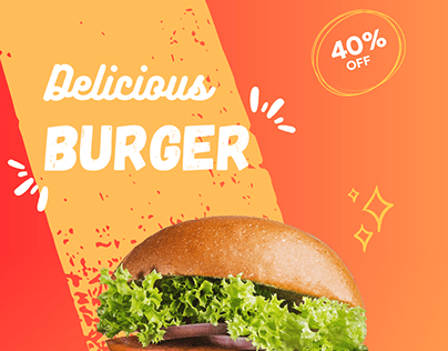 Delecious burger banner design