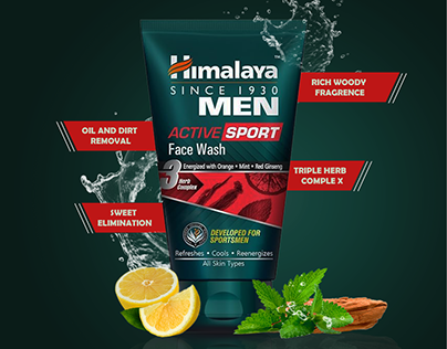 Himalaya men's facewash by using photoshop