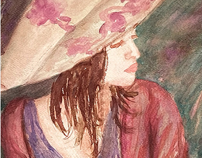 Woman with Flower Hat