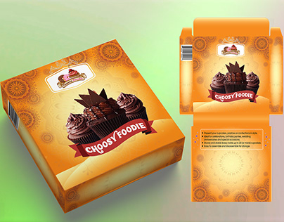 Chocolate Cupcake box design