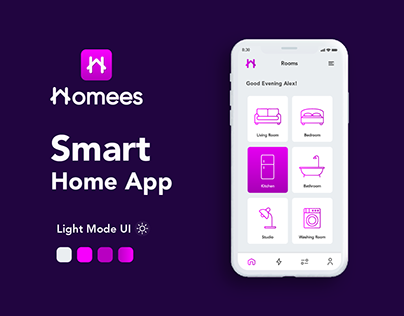 Homees Smart Home Mobile App UI/UX
