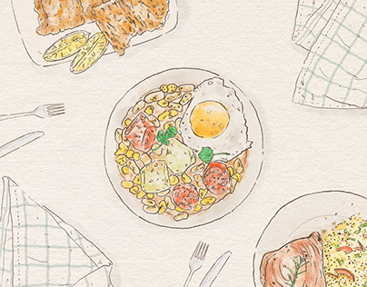 Compal Cabo Verde — Food Illustrations