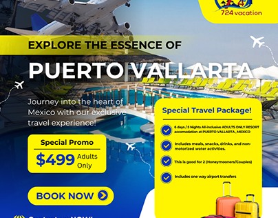 724 Vacation $499 Promo to Mexico, Puerto Vallarta