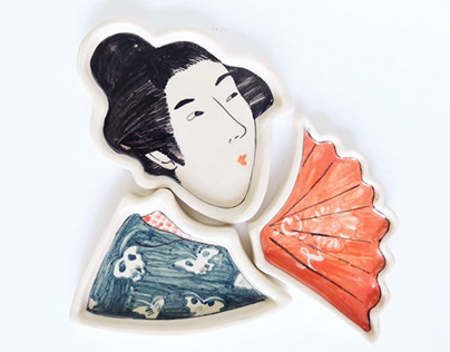 Japanese girl Ceramic Design