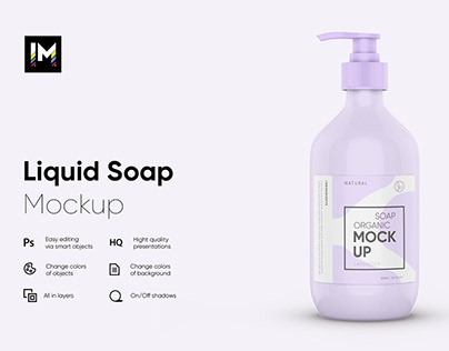 Free Liquid Soap Bottle Mockup Set