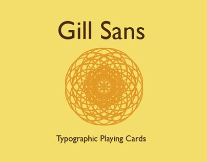 Gill Sans Playing Cards