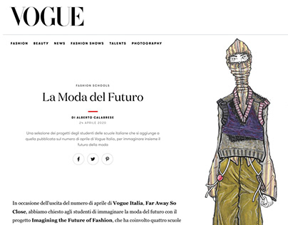 Articolo Vogue Talents 24.04.20