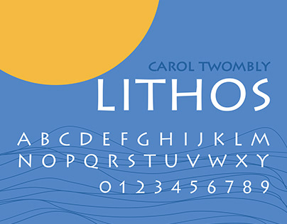 Plakat typograficzny fontu Lithos - Lithos Font Poster