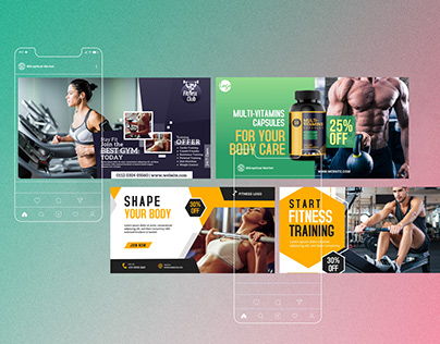 Fitness Banner Ad and Flyer Design