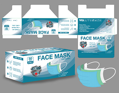 Box Packaging Design for Face Mask