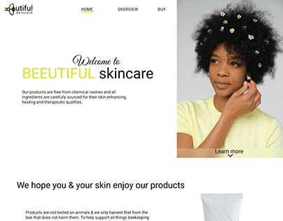 Beeutiful Skincare Interactive page