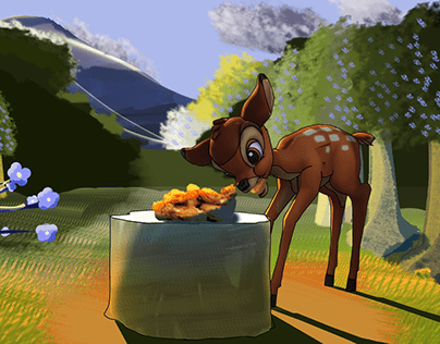 Bambi Eats Chicken