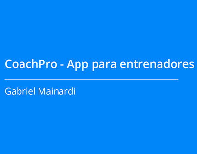 Caso práctico - App CoachPro