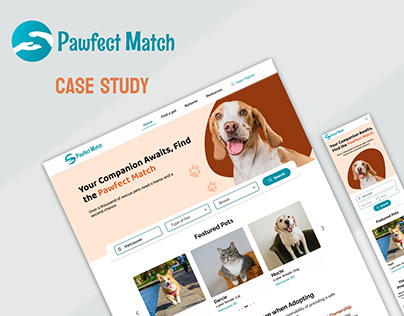 Project thumbnail - Online Pet Finder Website Case study