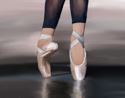 Pointe Shoes, Digital Painting