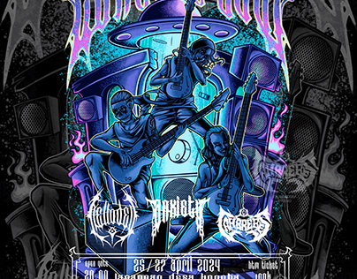 concert poster for metal band