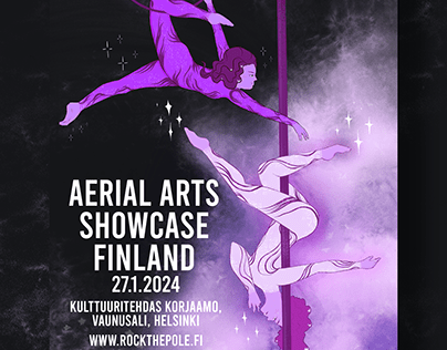 Poster design for Aerial Arts Showcase Finland 2024