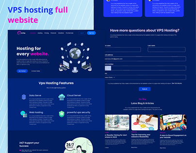 VPS hosting Design - landing page ui design