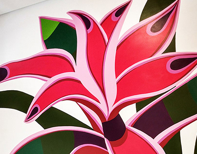 Mural Home Decor | Bromeliad Flower